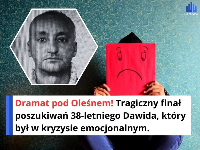 Dramat pod Oleśnem! Tragiczny finał poszukiwań 38-letniego Dawida, który był w kryzysie emocjonalnym.